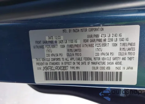 2024 Mazda Cx-5 2.5 S Preferred from USA, damaged, VIN JM3KFBCLXR0453667